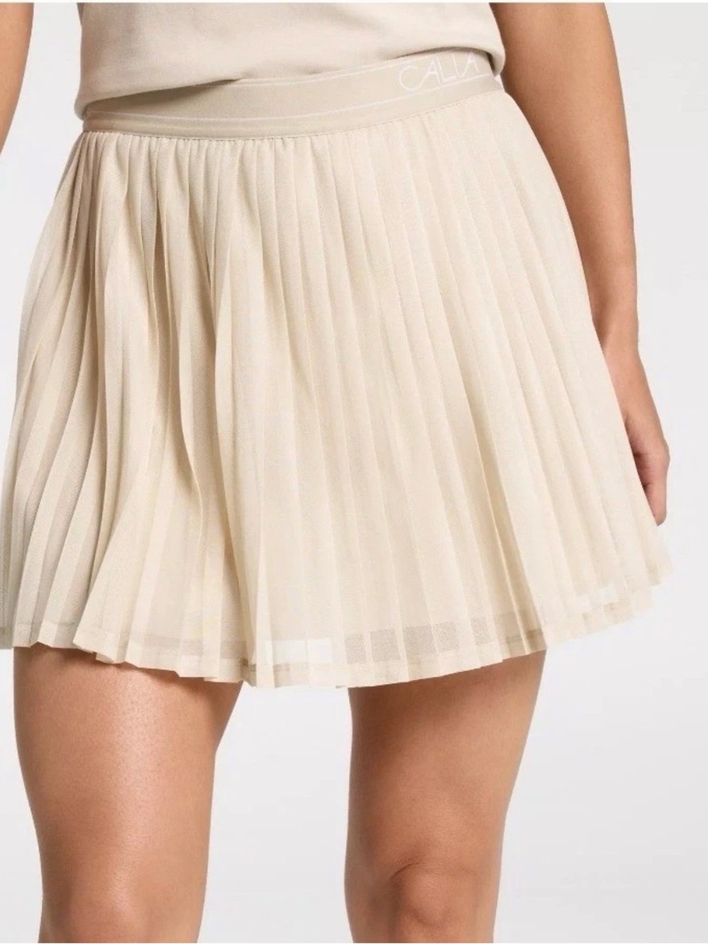 Calla Court Collection Women’s Beige Pleated Tennis Skort - NWT